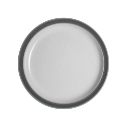 Denby Elements Fossil Grey handcrafted stoneware dinner plate, oven and dishwasher safe, available at Keans Claremorris.