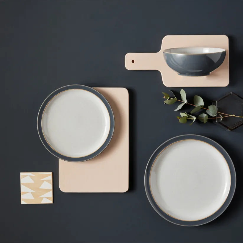 Denby Elements Fossil Grey ceramic cereal bowl, durable stoneware, modern design - available at Keans Claremorris