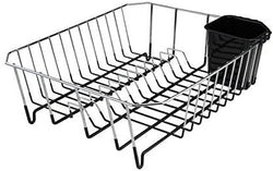 Chrome Dish Drainer - Black