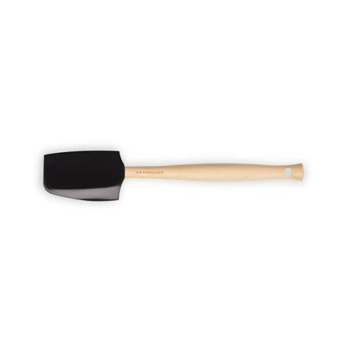 Le Creuset Black Medium Spatula with heat-resistant silicone, safe for non-stick cookware, dishwasher safe - Keans