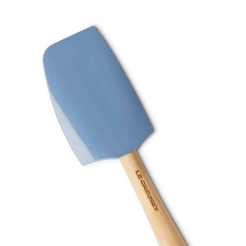 Le Creuset Craft Medium Spatula in Chambray blue, durable silicone head, ergonomic handle - available at Keans Claremorris.