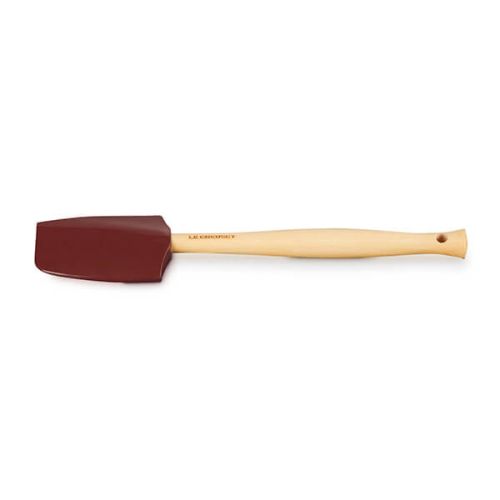Le Creuset Craft Medium Spatula Garnet, durable silicone, ergonomic handle, available at Keans Claremorris.