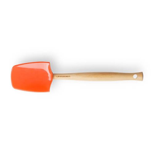 Le Creuset Large Volcanic Orange Silicone Spoon Spatula, heat-resistant, flexible, durable, dishwasher safe – Keans