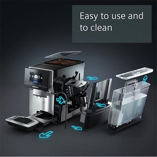 SIEMENS EQ700 Classic fully automatic coffee machine in Morning Haze – sleek design, Keans Claremorris store.