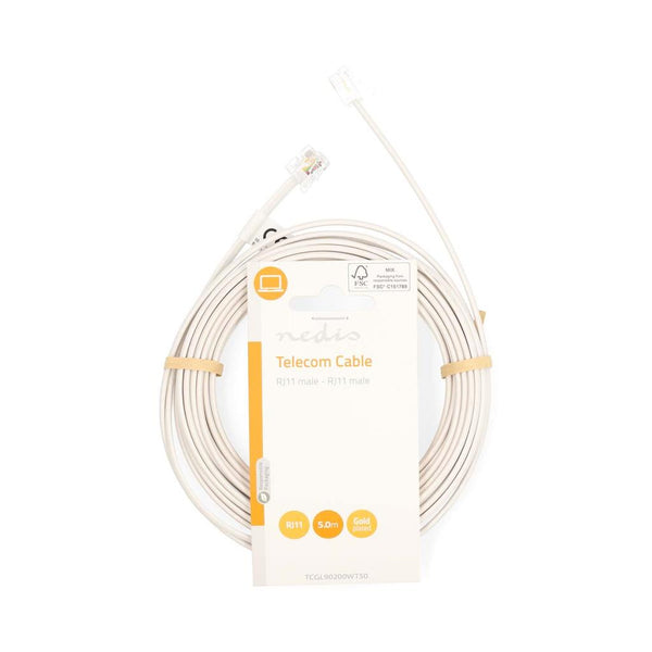Telephone Ext Lead 5Mtr Rj11