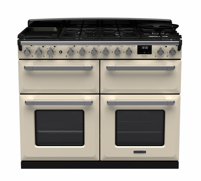 Rangemaster Dual Fuel Estel Deluxe 110cm Slow Cook Oven Chrome Trim - Image 3