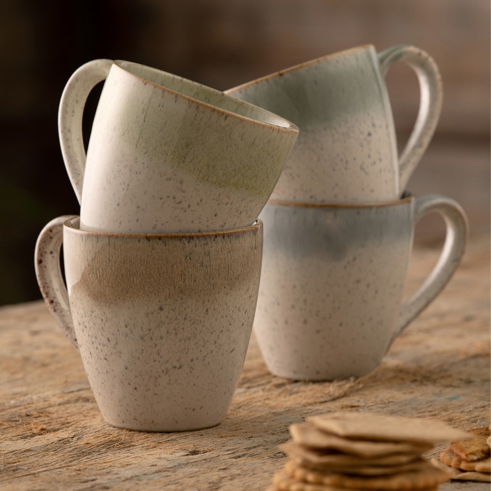 Belleek Living Tivoli 4 Piece Mug Set, elegant ceramic mugs, perfect for tea or coffee, available at Keans Claremorris.