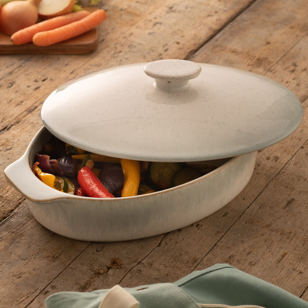 Belleek Living Tivoli Oval Lidded Baker - ceramic casserole dish, elegant design, available at Keans Claremorris