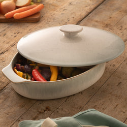 Belleek Living Tivoli Oval Lidded Baker - ceramic casserole dish, elegant design, available at Keans Claremorris