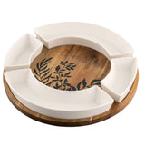Belleek Graze Serving Board with antibacterial acacia wood and porcelain dishes, perfect for entertaining – available at