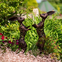 Bronze Boxing Hares Sculpture