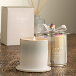 Galway Crystal Lotus Flower & Thyme Scented Bell Jar Candle - Elegant fragrance candle from Keans Claremorris