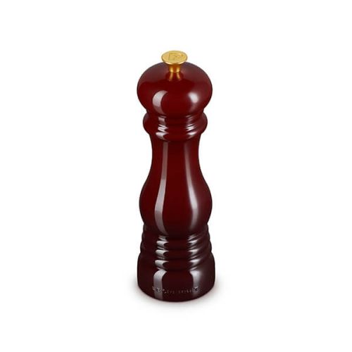 Le Creuset 21cm Garnet Pepper Mill, durable ceramic grinder, stylish kitchen tool – available at Keans Claremorris
