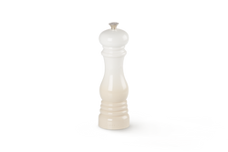 Le Creuset Classic 21cm Meringue Salt Mill with adjustable ceramic grinder, durable ABS plastic – available at Keans