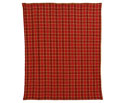 Check Throw – Red – 100% Polyester – 150cm x 130cm - Image 2
