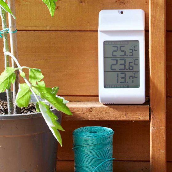 Digital Max/Min Thermometer with °C/°F switch, indoor/outdoor use, battery included, 16x7.5 cm – Keans Claremorris