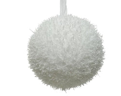 Ice Finish Foam Bauble – White 8cm