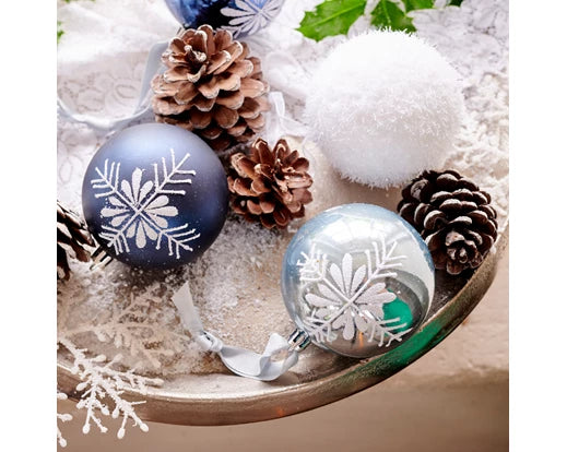 Ice Finish Foam Bauble – White 8cm - Image 3
