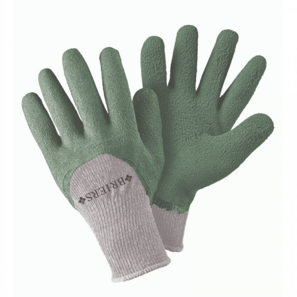 Cosy Gardener Sage Green Gardening Glove Size M8 with extra grip, elasticated cuff, water resistant - Keans Claremorris