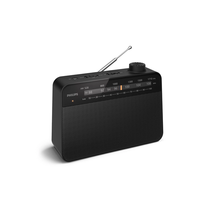 PHILIPS Portable FM/MW radio TAR2509/10 with analogue tuning, LED indicator, AC/battery power – available at Keans