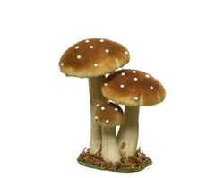 Velvet Fantasy Mushroom Decoration 17cm – Assorted Colour