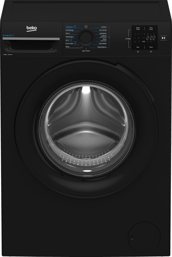 Beko 9kg 1400 Spin Washing Machine | Black