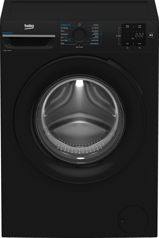 Beko 9kg 1400 Spin Washing Machine | Black - Image 1