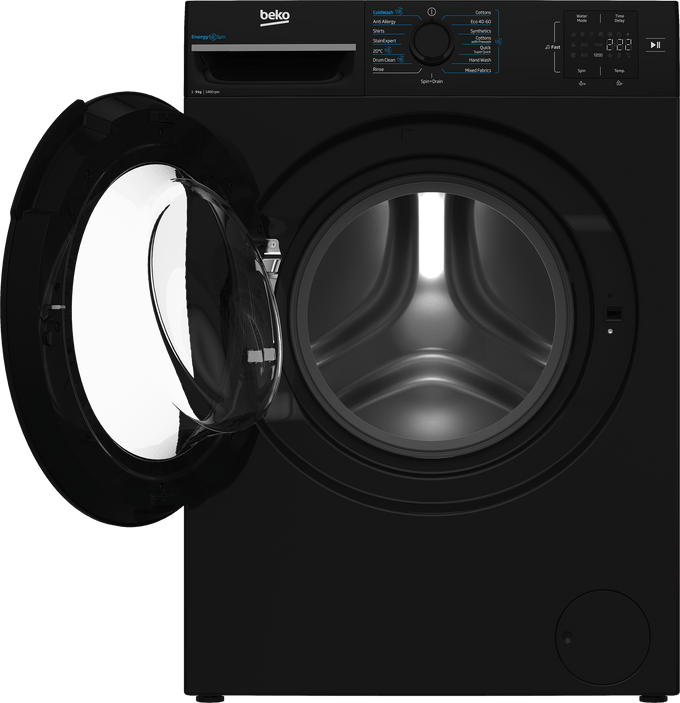 Beko 9kg 1400 Spin Washing Machine | Black - Image 3