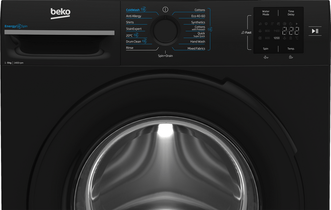 Beko 9kg 1400 Spin Washing Machine | Black - Image 5
