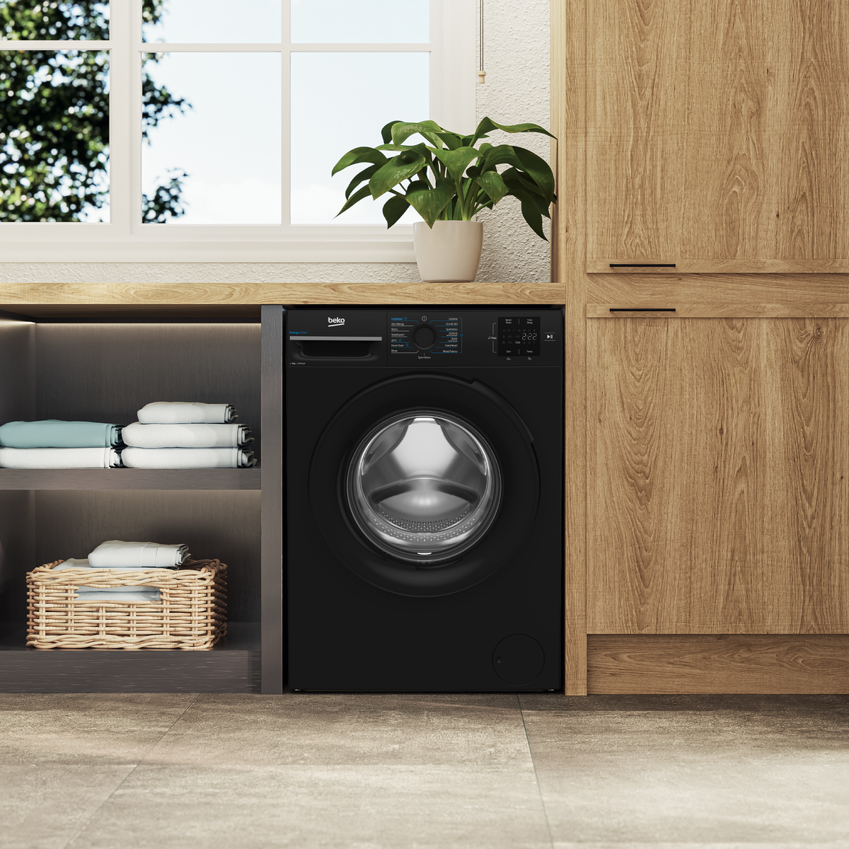 Beko 9kg 1400 Spin Washing Machine | Black - Image 3