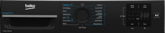 Beko 9kg 1400 Spin Washing Machine | Black - Image 7