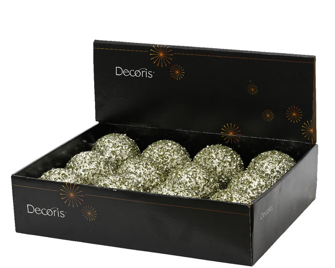 Rosemary Green Bauble with Foam Beads and Sequins, 10cm Diameter – Keans Claremorris Christmas Decor