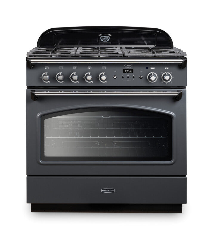 Rangemaster Classic FX 90CM Dual Fuel Range Cooker in stainless steel – available at Keans Claremorris