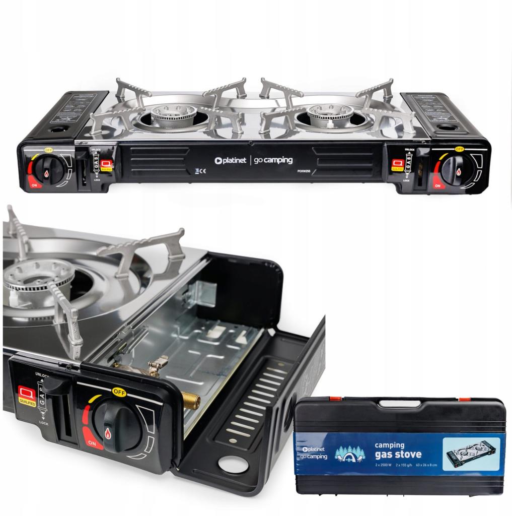 Platinet Double Gas Camping Stove - 461351 - Image 2