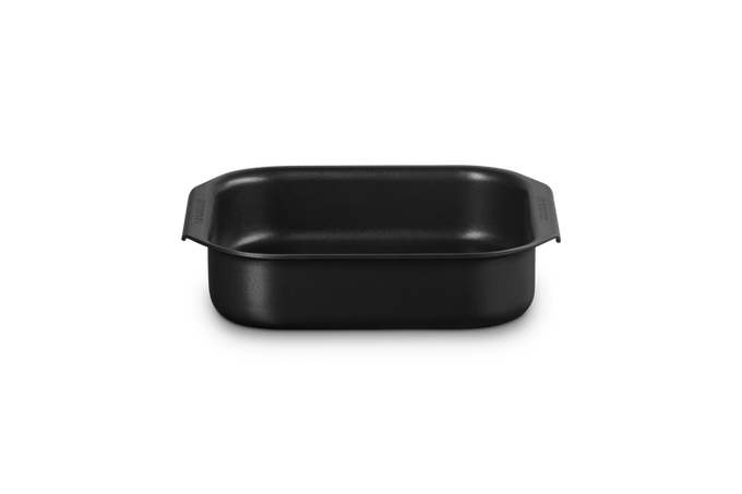 Le Creuset Square Roasting Tin 22x22cm Black, durable cast iron bakeware – available at Keans Claremorris