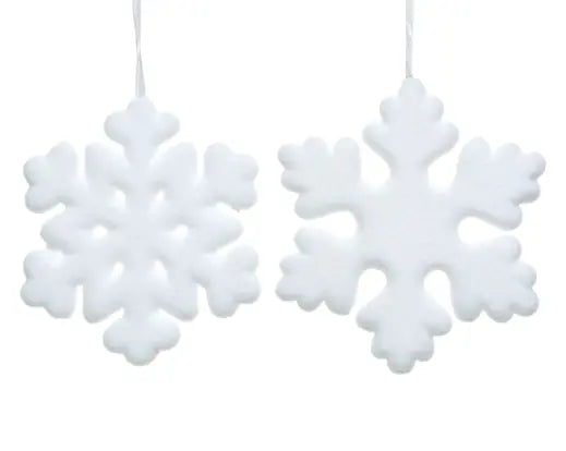 Snowflake Hanging Decoration – White 42cm (2 Assorted Designs)