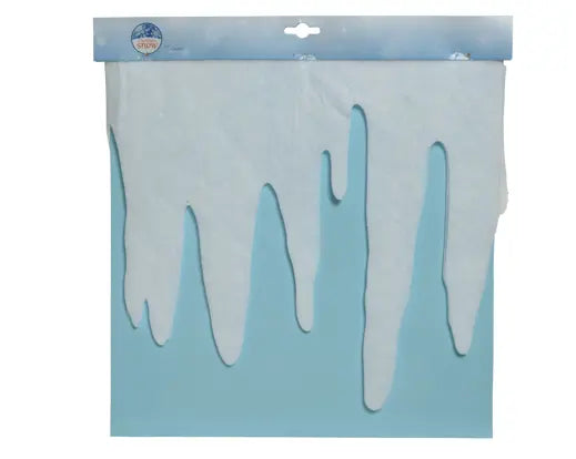 Icicle Border Decoration – White 200cm x W.32cm - Image 1