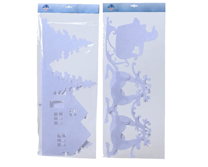 White Snow Effect Border 100x23cm, white polyacrylic, left or right option, Keans Claremorris.