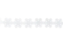 Snowflake Window Border – White 180cmx D.15.5cm