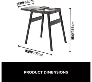 NINJA Woodfire Universal Stand & Side Table 4718J800EUUK sturdy outdoor grill accessory - Keans Claremorris