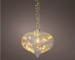 Micro LED Glass Onion Decoration – 20cm