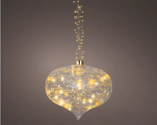 Micro LED Glass Onion Decoration – 20cm - Image 1