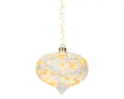 Micro LED Glass Onion Decoration – 20cm
