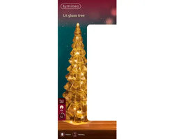 Micro LED Glass Tree – Brown with Warm White Lights (32cm)