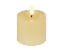 LED Realistic Wick Candle – Cream 7.5 x 9.5cm indoor
