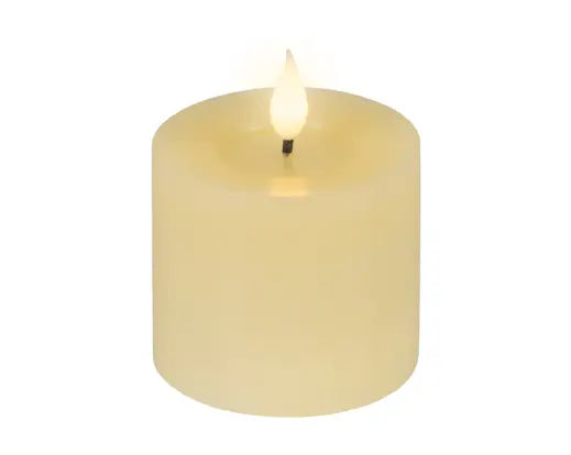 LED Realistic Wick Candle – Cream 7.5 x 9.5cm indoor - Image 3