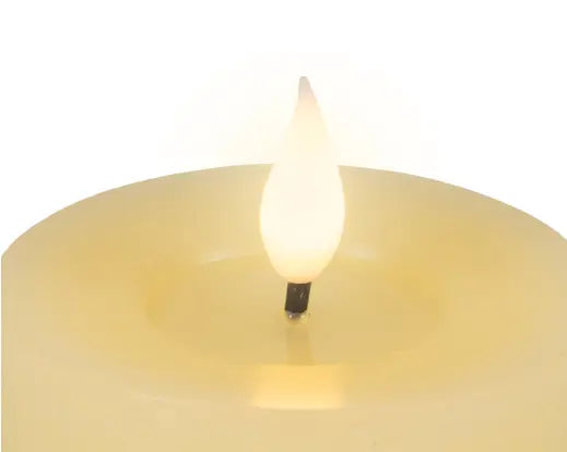 LED Realistic Wick Candle – Cream 7.5 x 9.5cm indoor - Image 2
