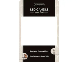 LED Realistic Wick Candle – Cream 7.5 x 9.5cm indoor