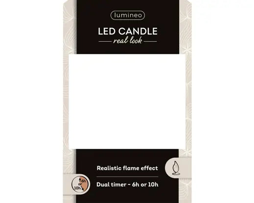 LED Realistic Wick Candle – Cream 7.5 x 9.5cm indoor - Image 4