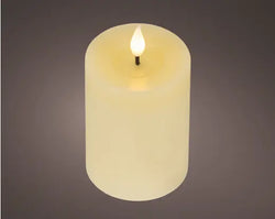 LED Realistic Wick Candle – Cream/Warm White 7.5 × 13.5cm indoor